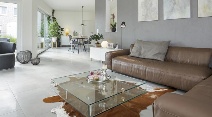 Luxhaus Pultdachhaus Klassik 233 Wohnbereich