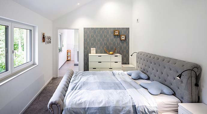 Schlafzimmer. Foto: WeberHaus