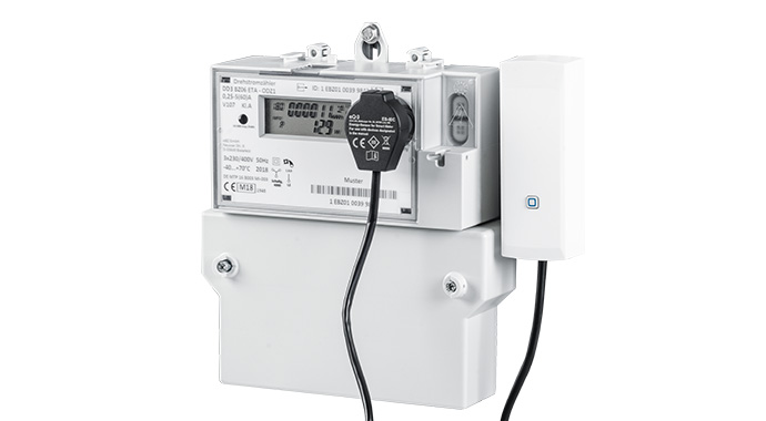 Der Sensorkopf der Energieschnittstelle wird einfach am Zähler angebracht. | Foto: eQ-3 Der Sensorkopf der Energieschnittstelle wird einfach am Zähler angebracht. | Foto: eQ-3