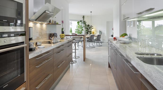 Luxhaus Pultdachhaus Klassik 233 Küche