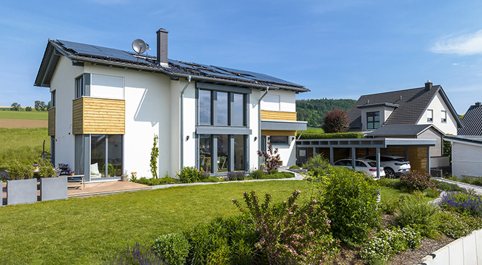 Außenansicht Individuelles Kubus-Familienhaus von Meisterstück-Haus