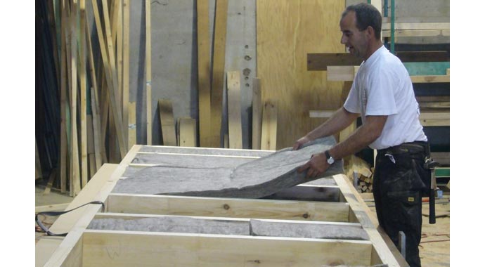 Schafwolledämmung thermalan iso.