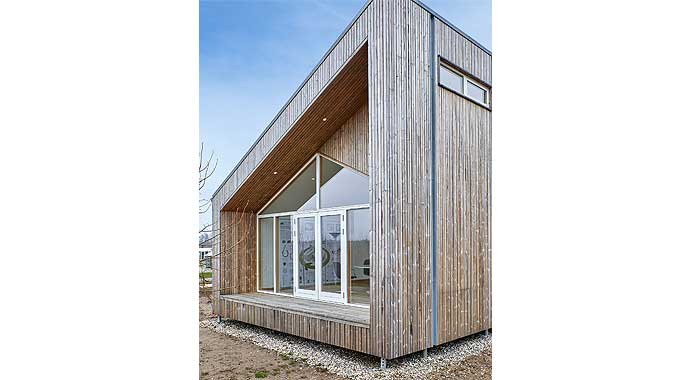 Außenansicht Biologisches Haus von Kebony