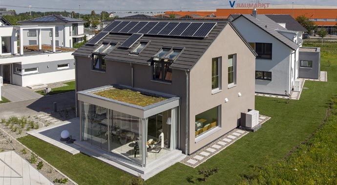 Außenansicht Musterhaus Günzburg von Lehner-Haus