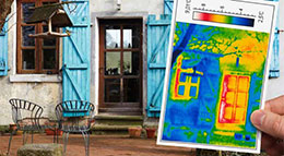 Thermografie-Aufnahmen eines Altbaus