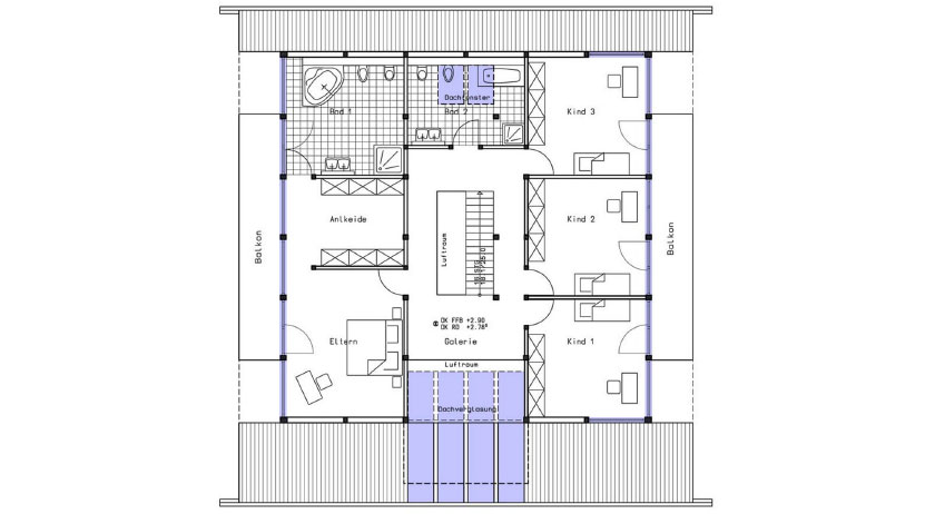 KD-Haus KD-310 Grundriss Obergeschoss