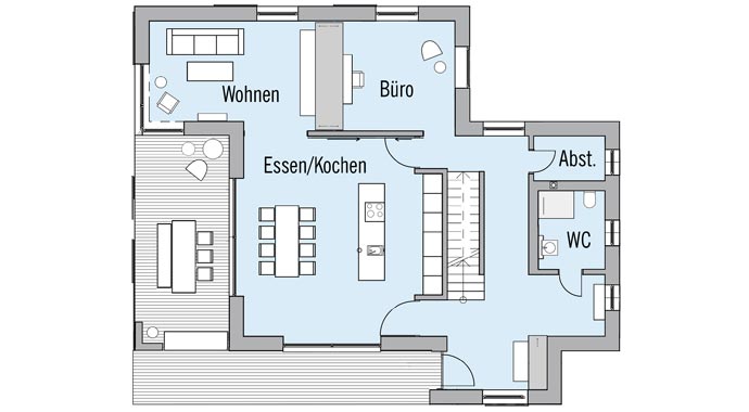 Bau-Fritz NaturDesign Grundriss Erdgeschoss