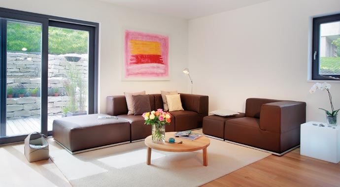 SchwörerHaus WärmeDirektHaus Plan 1126.S Kundenhaus Klotz Wohnzimmer