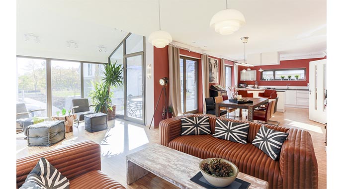 Gussek Haus Musterhaus Isabella Wohnbereich