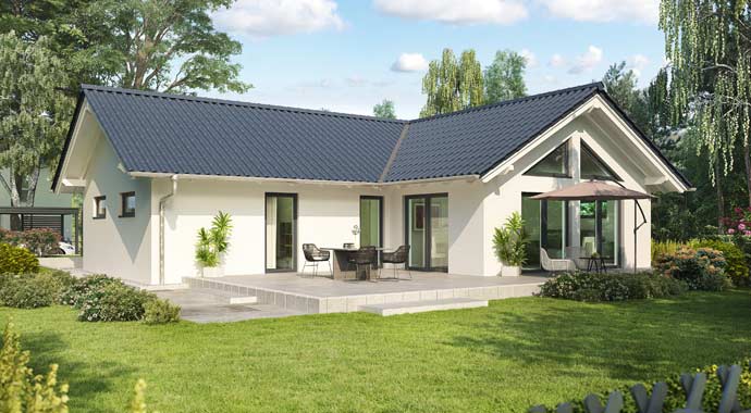 Außenansicht Einfamilienhaus Kopenhagen von HELMA Eigenheimbau