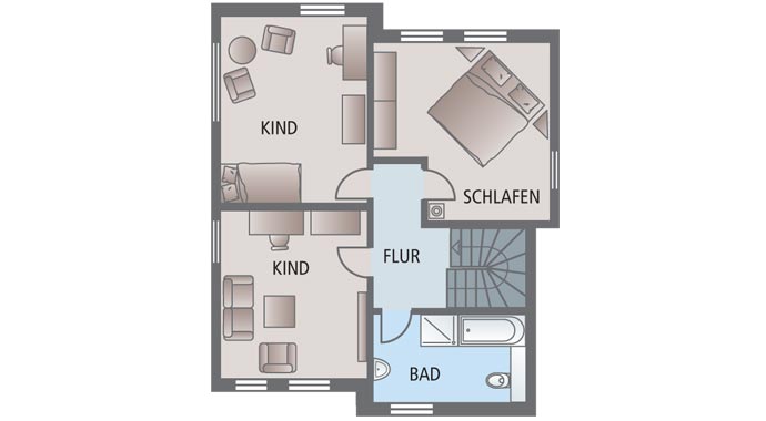 ProHaus ProStyle 128 Grundriss Dachgeschoss