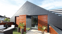 Fassade und Steildach