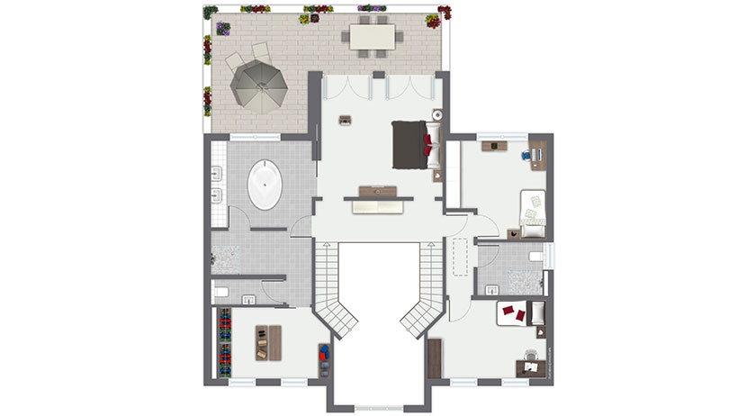 Gussek Haus Modell Cannstatt Grundriss Dachgeschoss