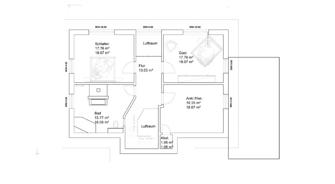 Partner-Haus Haus Nettetal Grundriss Dachgeschoss