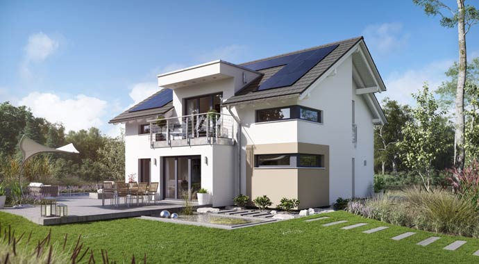 Außenansicht Musterhaus Mannheim von Schwabenhaus Außenansicht Musterhaus Mannheim von Schwabenhaus