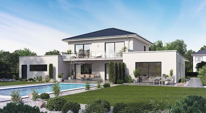 Außenansicht Stadtvilla Vivaro von Kern-Haus