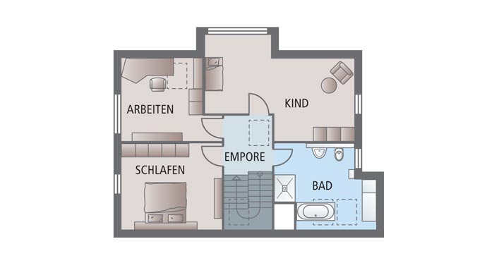 Viebrockhaus Haustyp Classico 311 Grundriss Dachgeschoss