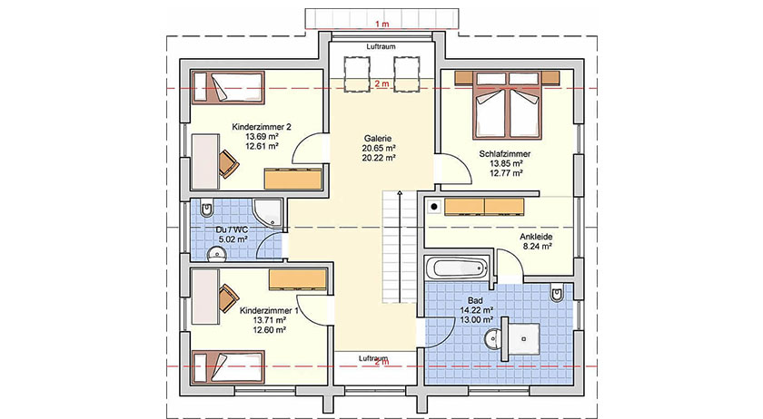 Fingerhut Musterhaus Erlangen Grundriss Obergeschoss