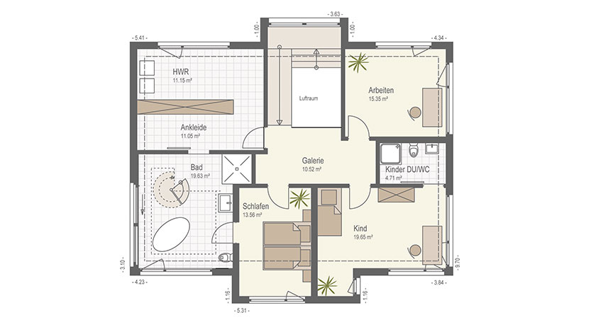 Keitel Haus Haus Fellbach Grundriss Obergeschoss