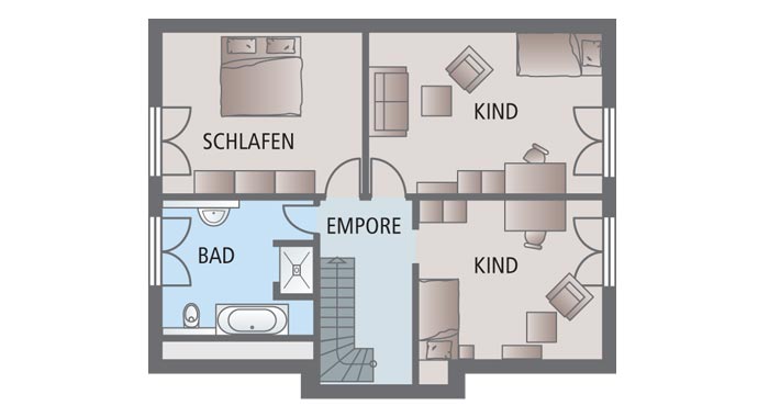 Viebrockhaus Classico 400 Grundriss Obergeschoss
