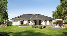 Besonderheiten beim Bau eines Bungalows Außenansicht NIVO 140 W von FingerHaus