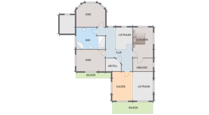 Nordic-Haus Haus Bremer Grundriss Obergeschoss