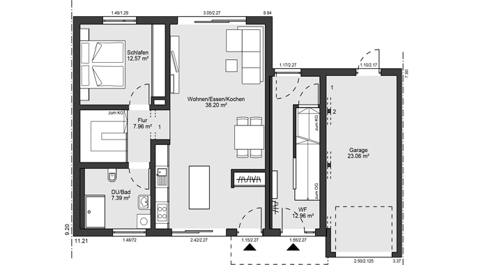Grundriss Erdgeschoss Haus Renz von SchwörerHaus