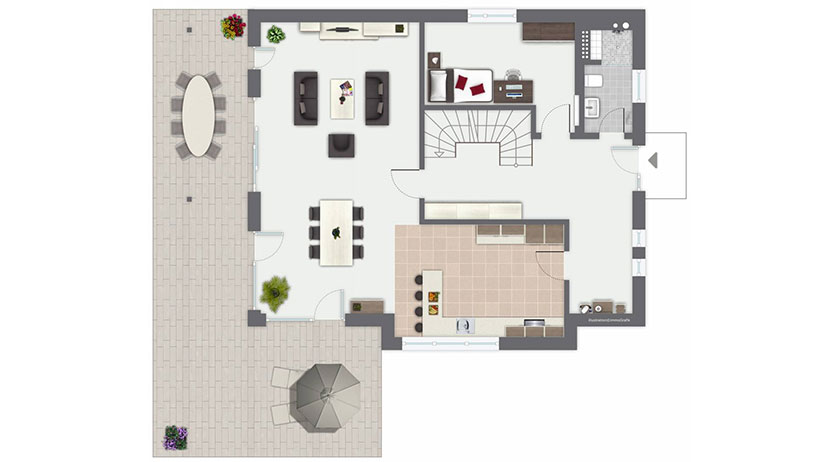 Gussek Haus Modell Ponticelli Grundriss Erdgeschoss