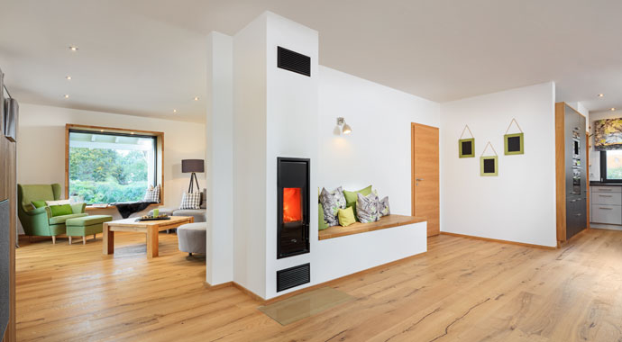 Wohnbereich Haus Bongart von Bau-Fritz