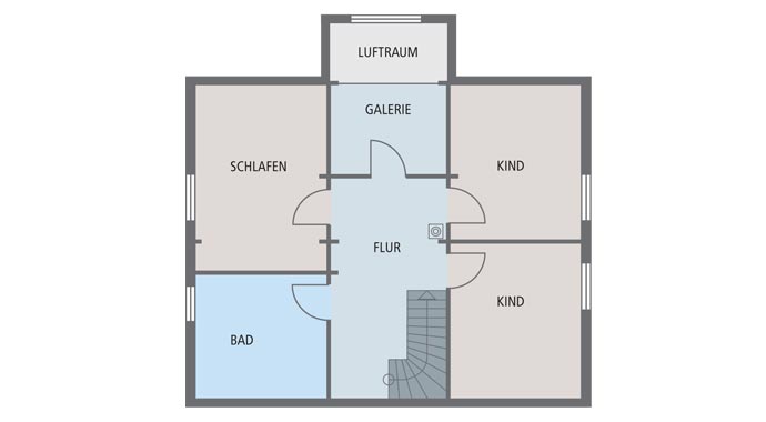 Nordic-Haus Haus Busselmann Grundriss Dachgeschoss