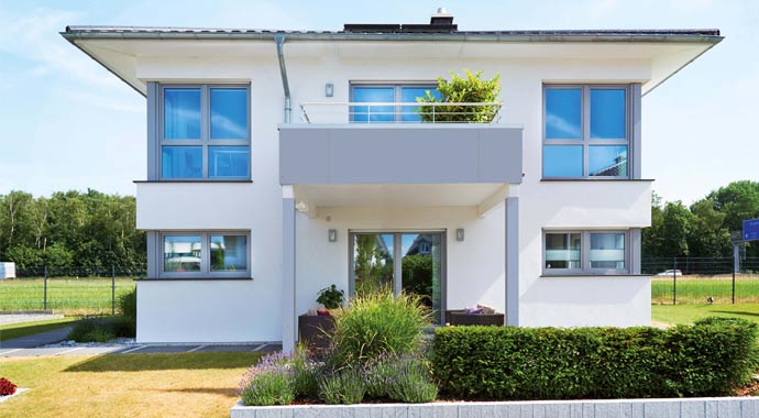 Außenansicht Musterhaus Köln von Fingerhut Haus