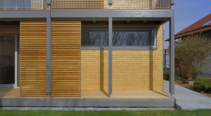 Bau-Fritz, Musterhaus Alpenchic Verschattung