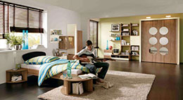 Das Apartmentprogramm „Orlando“ von Musterring bietet eine Vielzahl an variablen Möbeln, die sich kreativ zusammenstellen lassen.