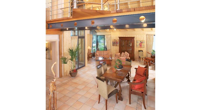 Stommel Haus Haus Bambus Innenansicht