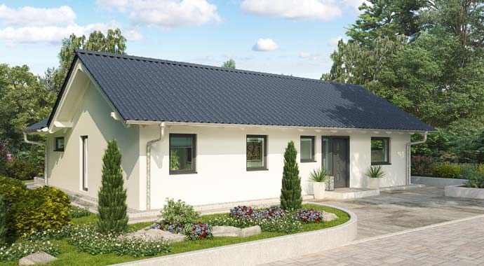 Außenansicht Bungalow Kopenhagen von HELMA Eigenheimbau