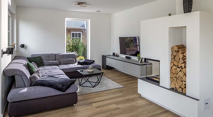 Wohnzimmer. Foto: BAUMEISTER-HAUS
