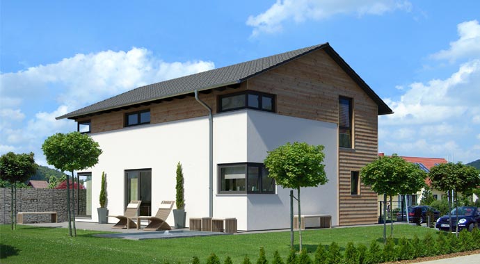 Außenansicht Kubus-Edition Holz 92 von Meisterstück-Haus