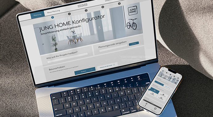 Mit dem JUNG HOME Konfigurator einfach zum Smart Home gelangen. | Foto: JUNG