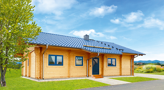 Außenansicht Blockhaus "Rex" Variante 2 | Bild: LéonWood®