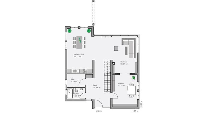 Baumeister-Haus Haus Jonas Grundriss Erdgeschoss