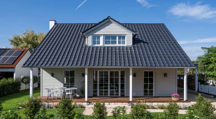 Außenansicht Referenzhaus in Ingersheim von KitzlingerHaus