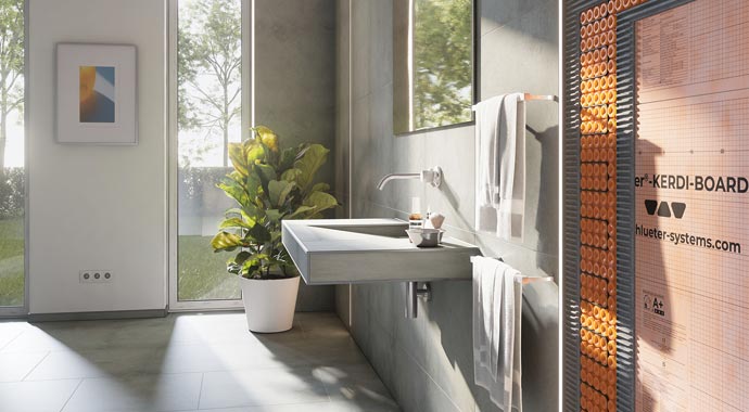 elektrische Boden- und Wandheizung DITRA-HEAT-E von Schlüter-Systems