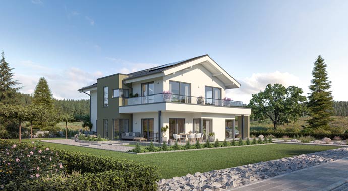 Außenansicht Musterhaus Schwarzwald von Schwabenhaus