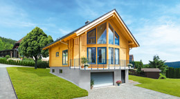 LéonWood Blockhaus Adria Außenansicht Blockhaus Adria von LéonWood