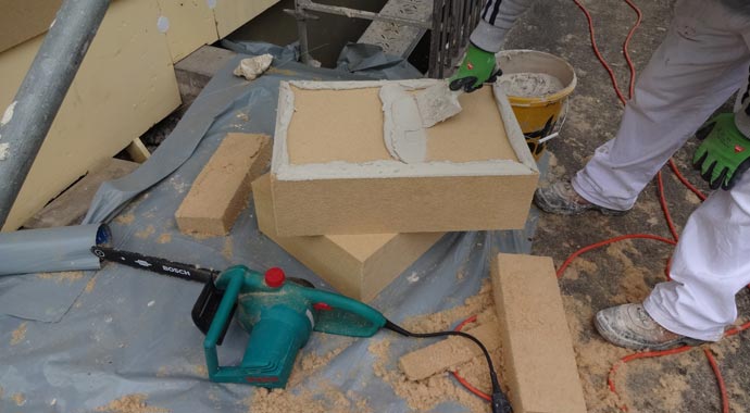 Fassadendämmung Pavatex Pavawall-Bloc