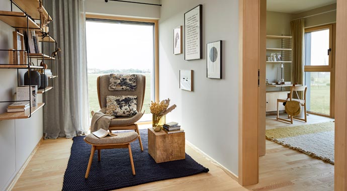 Wohnbereich Musterhaus Schwarzwald von Bau-Fritz