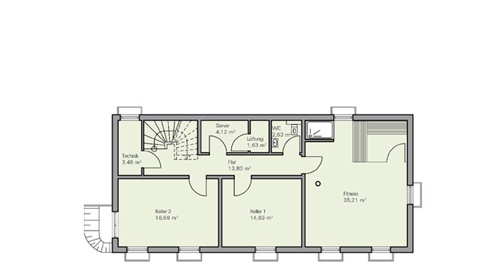 Baumeister-Haus Haus Christiansen Grundriss Kellergeschoss