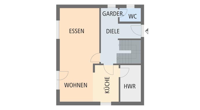 Grundriss Erdgeschoss Clou 123 von Rensch-Haus