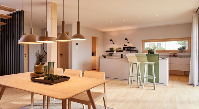 Essbereich Musterhaus Schwarzwald von Bau-Fritz