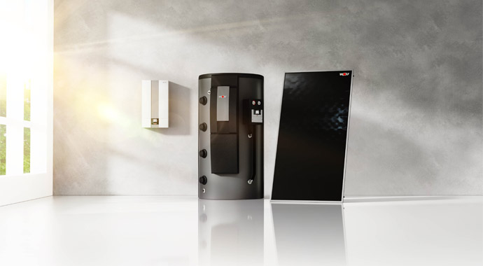 Brennwertgerät und Solarthermie-Anlage von Wolf